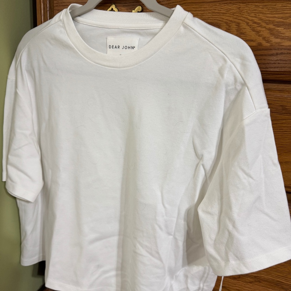 New Dear john white T shirt size small